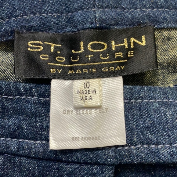 St. John Couture Embroidered Legs Jeans - Picture 6 of 6